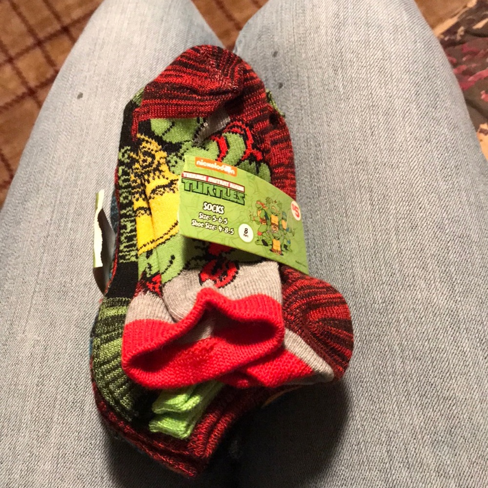 Socks size 5 to 6.5 toddler ninja turtles